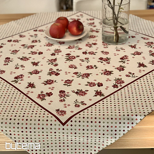 Tapestry tablecloth and scarf ROSES