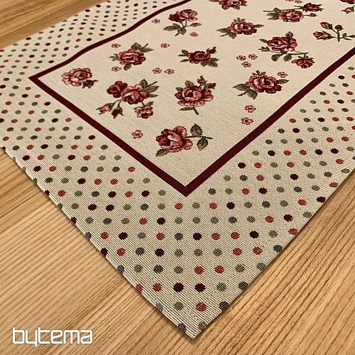 Tapestry tablecloth and scarf ROSES