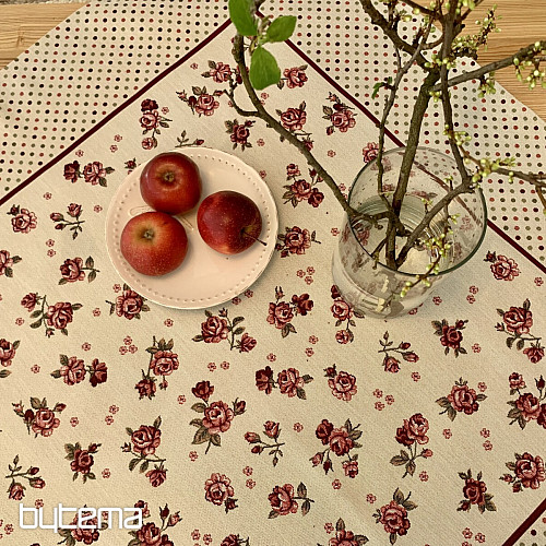 Tapestry tablecloth and scarf ROSES