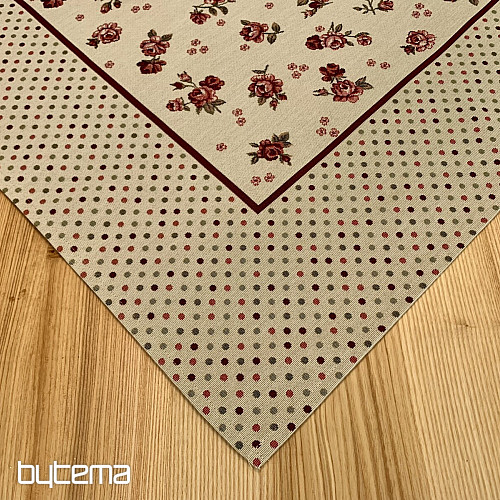 Tapestry tablecloth and scarf ROSES