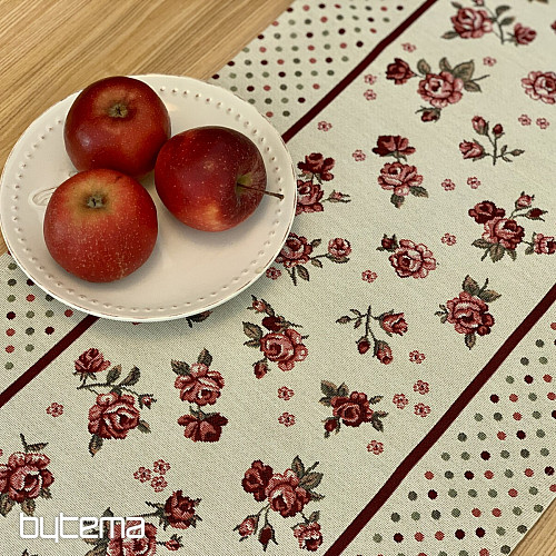 Tapestry tablecloth and scarf ROSES