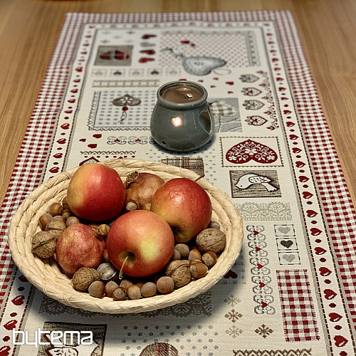 Tapestry tablecloth and scarf HEART OF NATURE