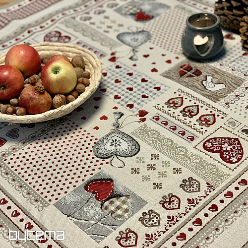 Tapestry tablecloth and scarf HEART OF NATURE