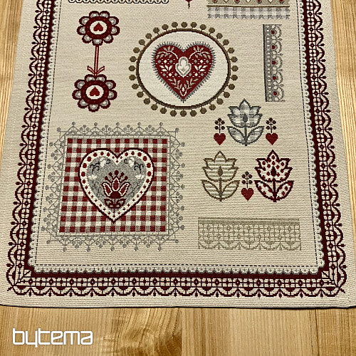 Tapestry tablecloth and scarf HEART LACE