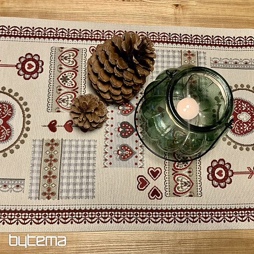 Tapestry tablecloth and scarf HEART LACE