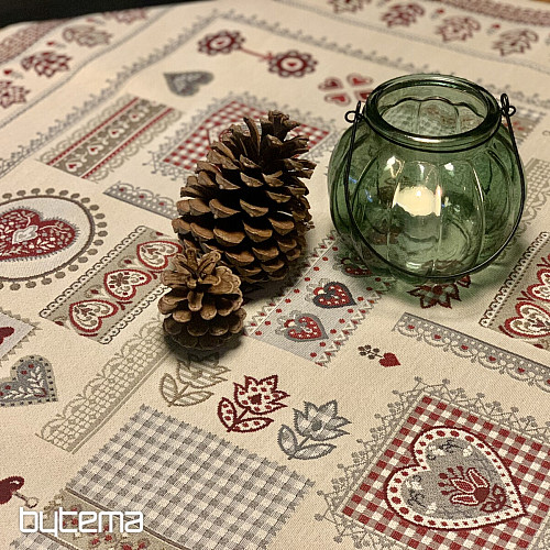 Tapestry tablecloth and scarf HEART LACE