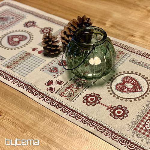 Tapestry tablecloth and scarf HEART LACE