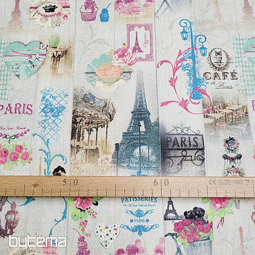 Decorative fabric PARIS digital print 3D