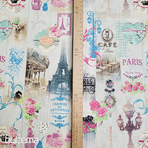 Decorative fabric PARIS digital print 3D