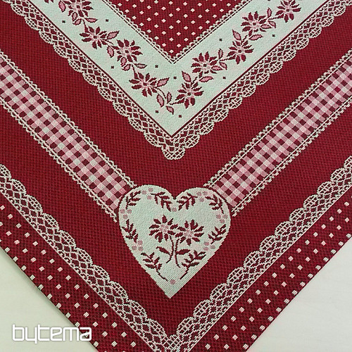 Tapestry tablecloth and shawl SELSKÁ JIZBA red
