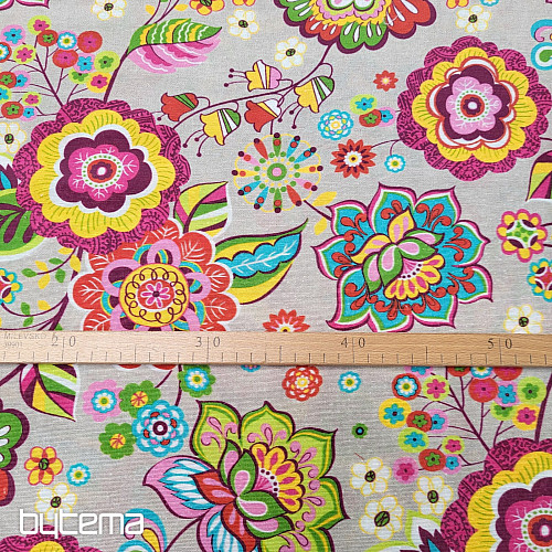 Decorative corolful fabric OLGA