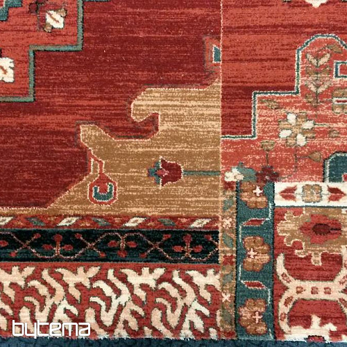 Luxurious woolen carpet ROYAL PATCHWORK multi red