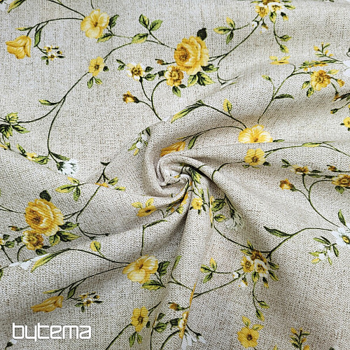 Decorative fabric RAME yellow