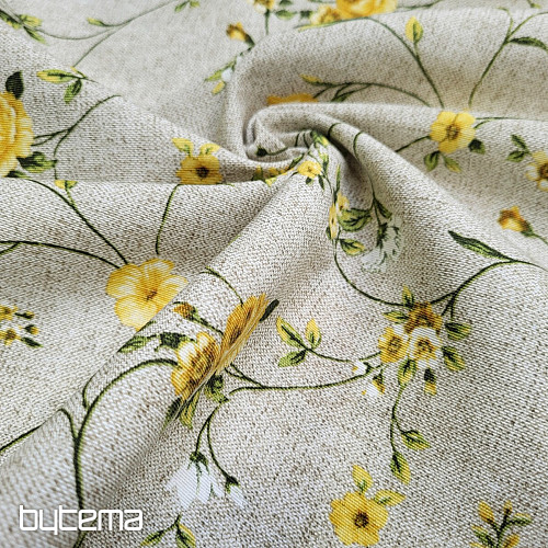 Decorative fabric RAME yellow