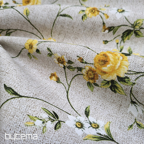 Decorative fabric RAME yellow