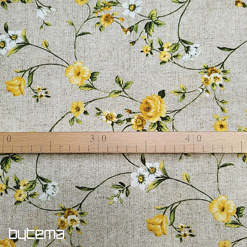 Decorative fabric RAME yellow