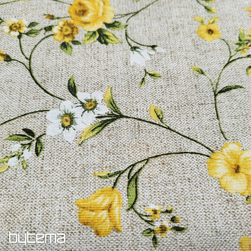 Decorative fabric RAME yellow