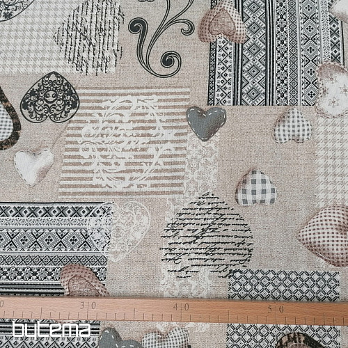 Decorative fabric MAX LOVE grey