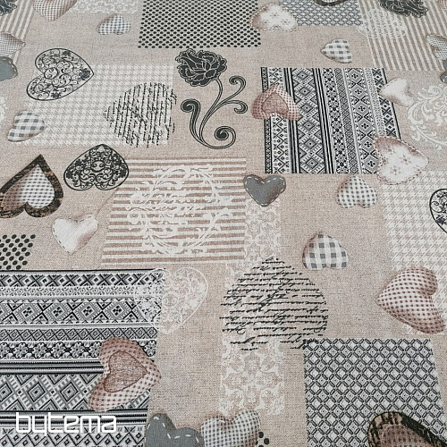 Decorative fabric MAX LOVE grey
