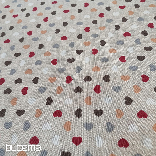 Decorative fabric MINI HEARTS