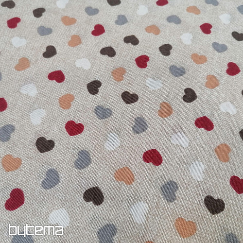 Decorative fabric MINI HEARTS