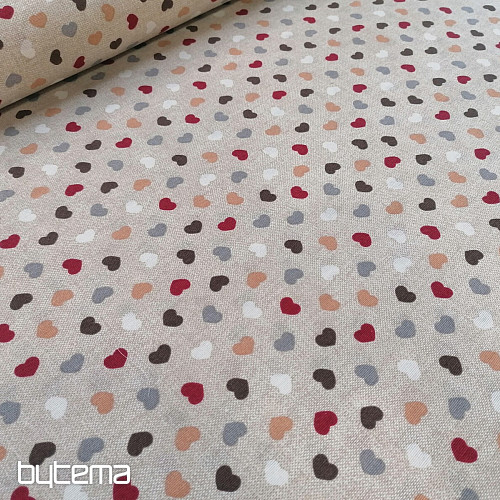 Decorative fabric MINI HEARTS
