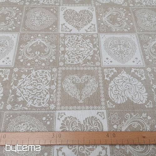 Decorative fabric AMORE BLANCO