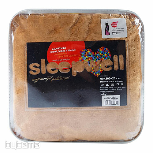 Microflannel sheet SLEEP WELL ocher