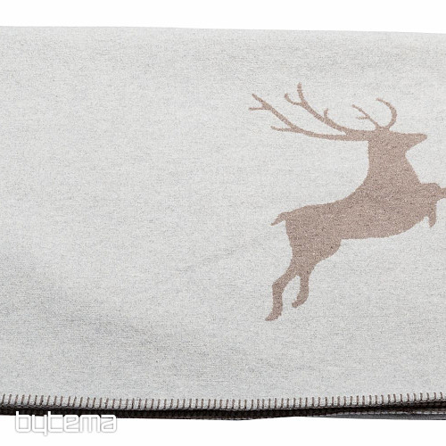 Cotton blanket DF SYLT JELEN light gray