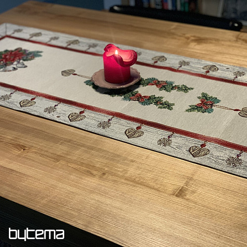 Tapestry tablecloth CHRISTMAS ROSES and Birds