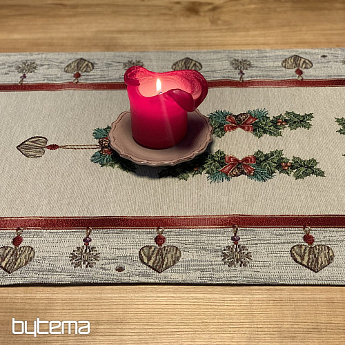 Tapestry tablecloth CHRISTMAS ROSES and Birds