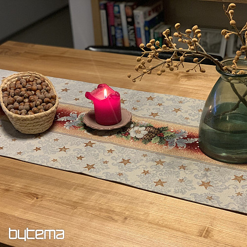 Tapestry tablecloth Christmas Candle