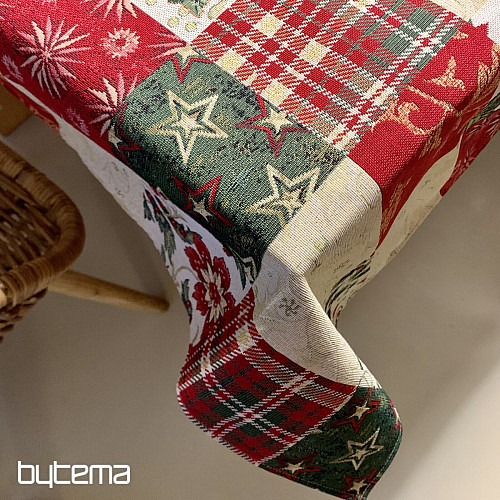 Christmas tapestry tablecloth and scarf HOLLY