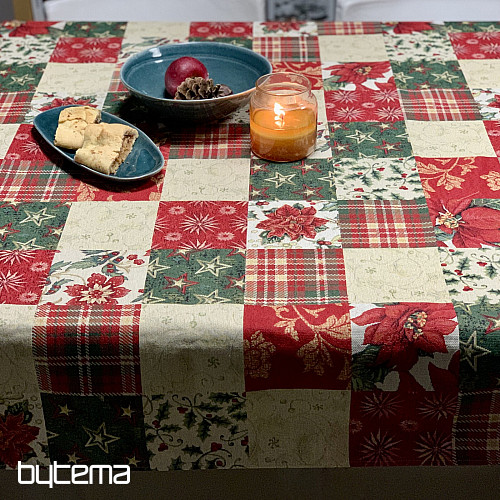 Christmas tapestry tablecloth and scarf HOLLY