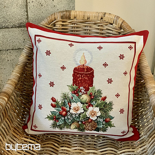 Christmas tapestry cover CHRISTMAS CANDLE