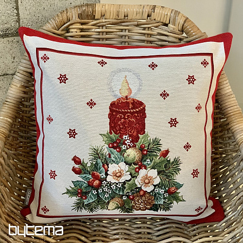 Christmas tapestry cover CHRISTMAS CANDLE