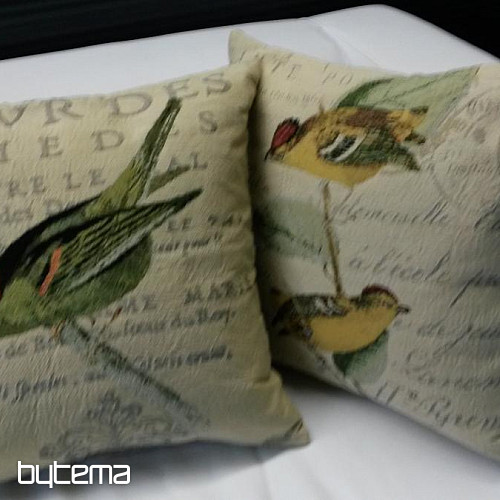 Decorative cover BIRDS green