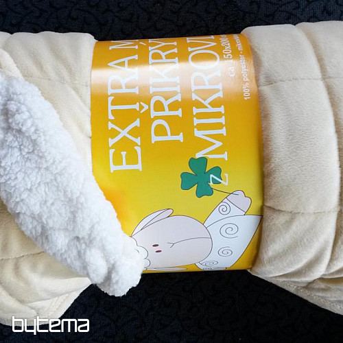 Microfiber blanket EXTRA SOFT SHEEP cream stitch