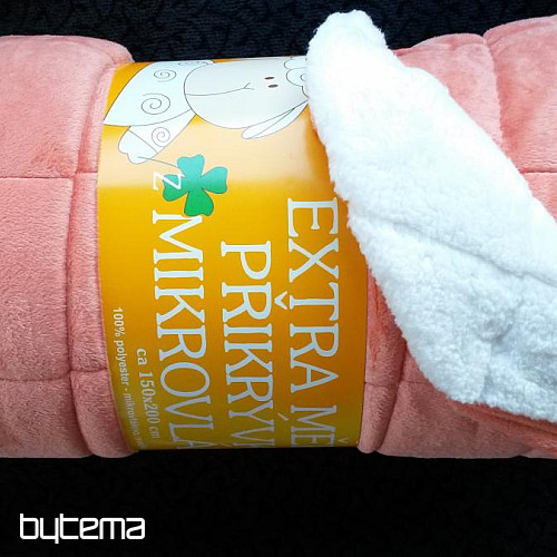 Microfiber blanket EXTRA SOFT SHEEP - salmon