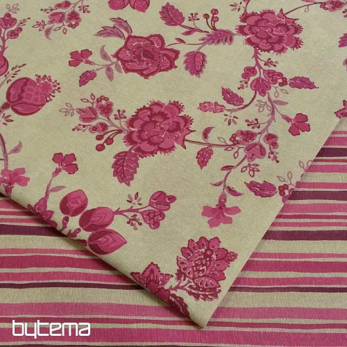 Decorative fabric INDI pink stripe