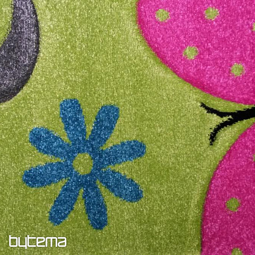 Children carpet BUTTERFLIES green