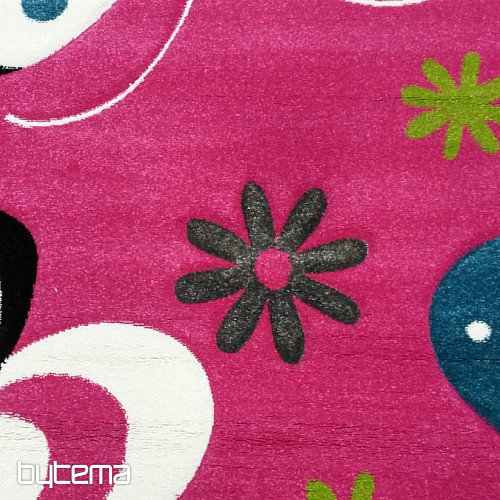 Children&#39;s piece rug PINK BUTTERFLIES