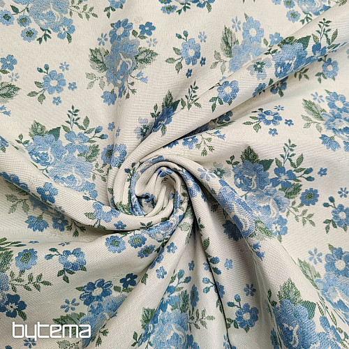 Fabric TOSCANA VALERY 16/1 ALLOVER green leaves