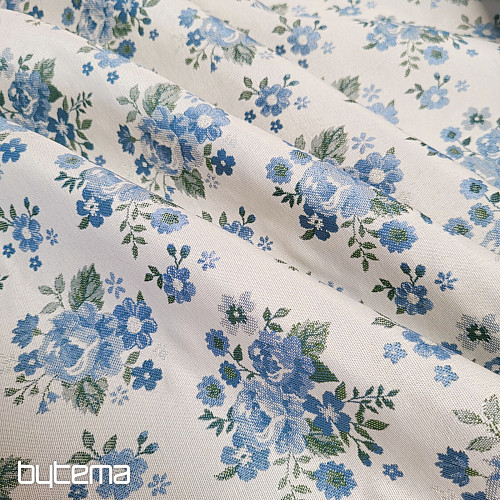 Fabric TOSCANA VALERY 16/1 ALLOVER green leaves