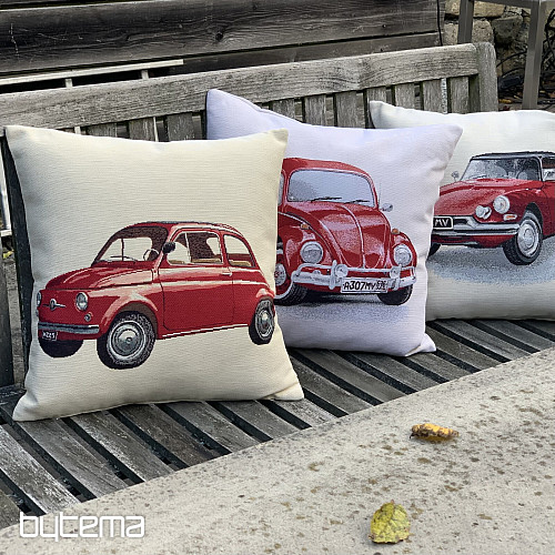 Tapestry cushion cover VW BEETLE RED