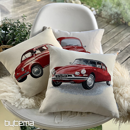 Tapestry cushion cover VW BEETLE RED