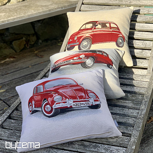 Tapestry cushion cover VW BEETLE RED