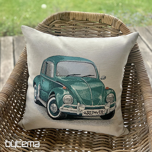 Tapestry cushion cover VW BEETLE TURQUOISE