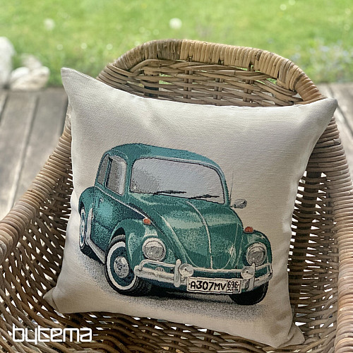 Tapestry cushion cover VW BEETLE TURQUOISE