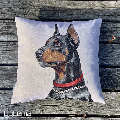 Tapestry pillow-case Doberman
